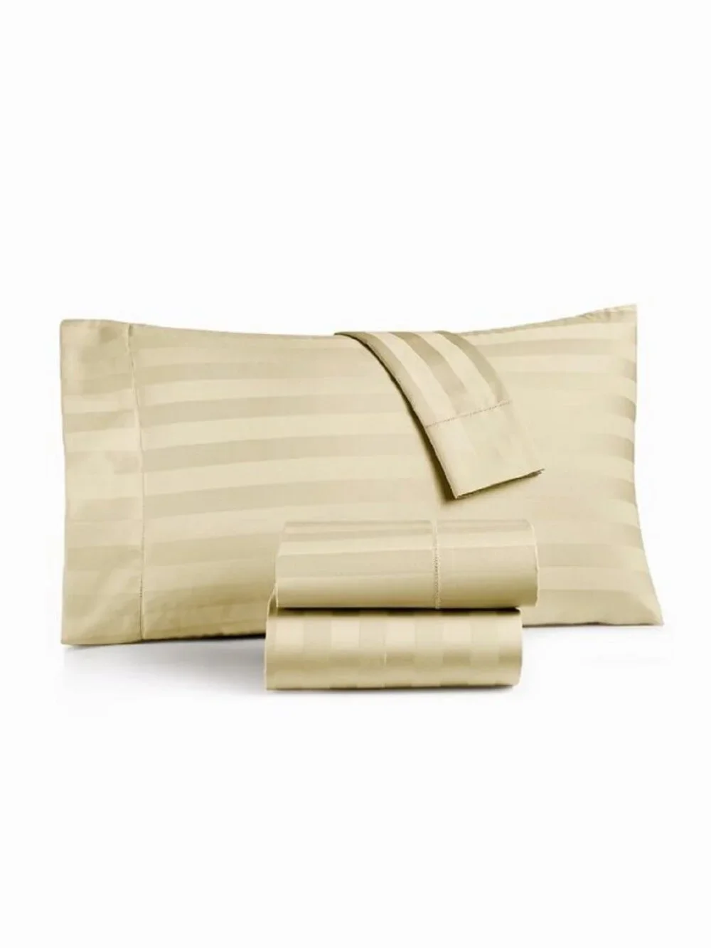 brand new 4-piece STRIPE Charter Club Damask 550 TC 100% Cotton FULL Sheet Set